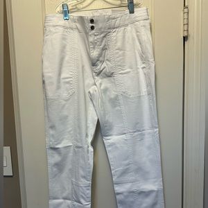 WHBM Pret-a-Pedi Straight Crop White sz 4 Curvy NWT